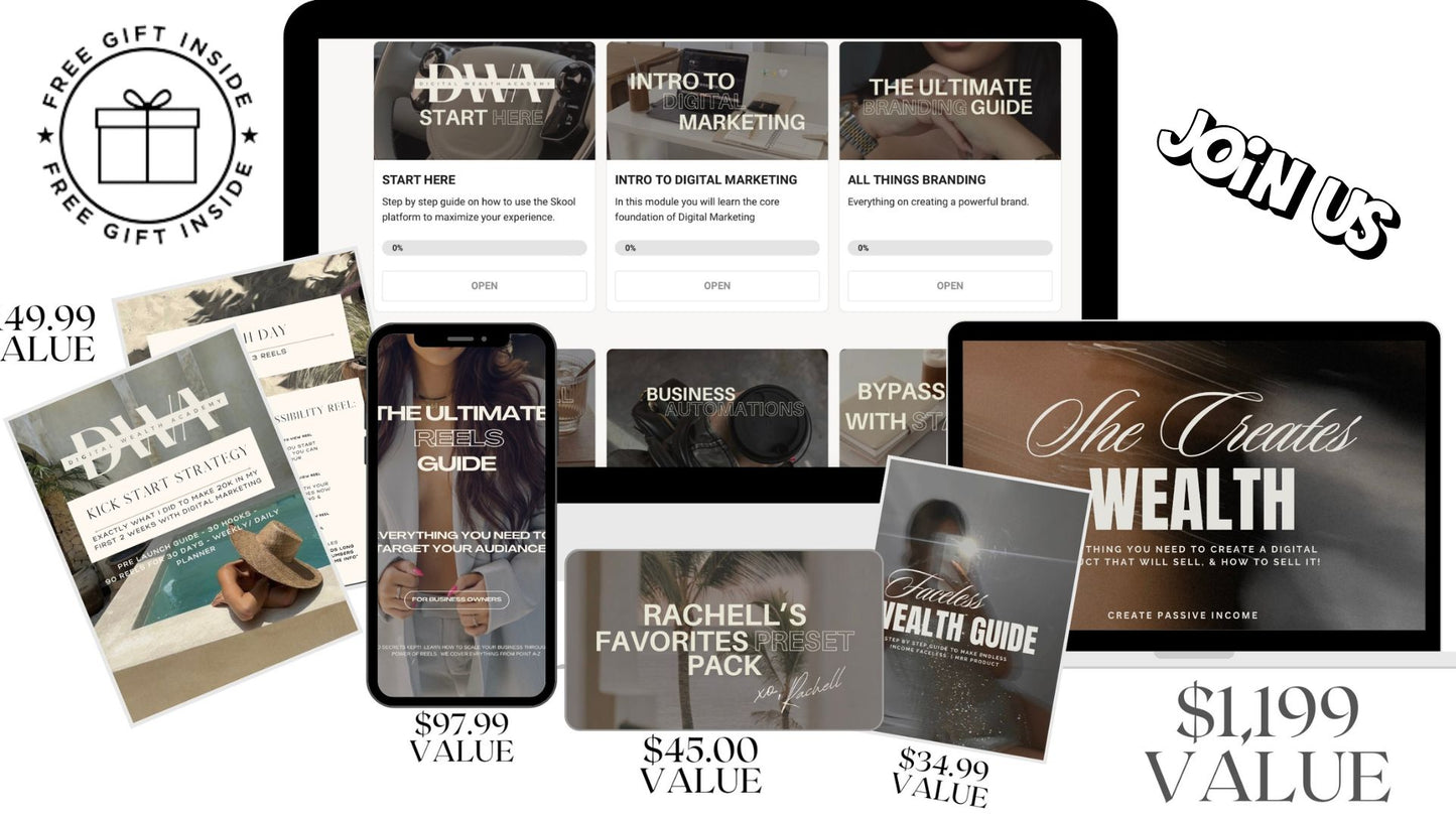 Digital Wealth Academy- Courses On Branding, Marketing, & More!