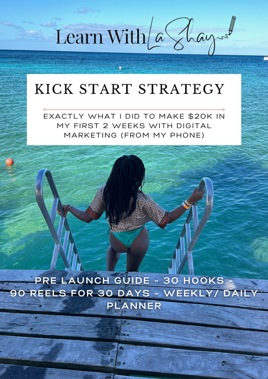 Kick Start Social Media Strategy- 30 Hooks, 90+ Reel Ideas, Daily Planner